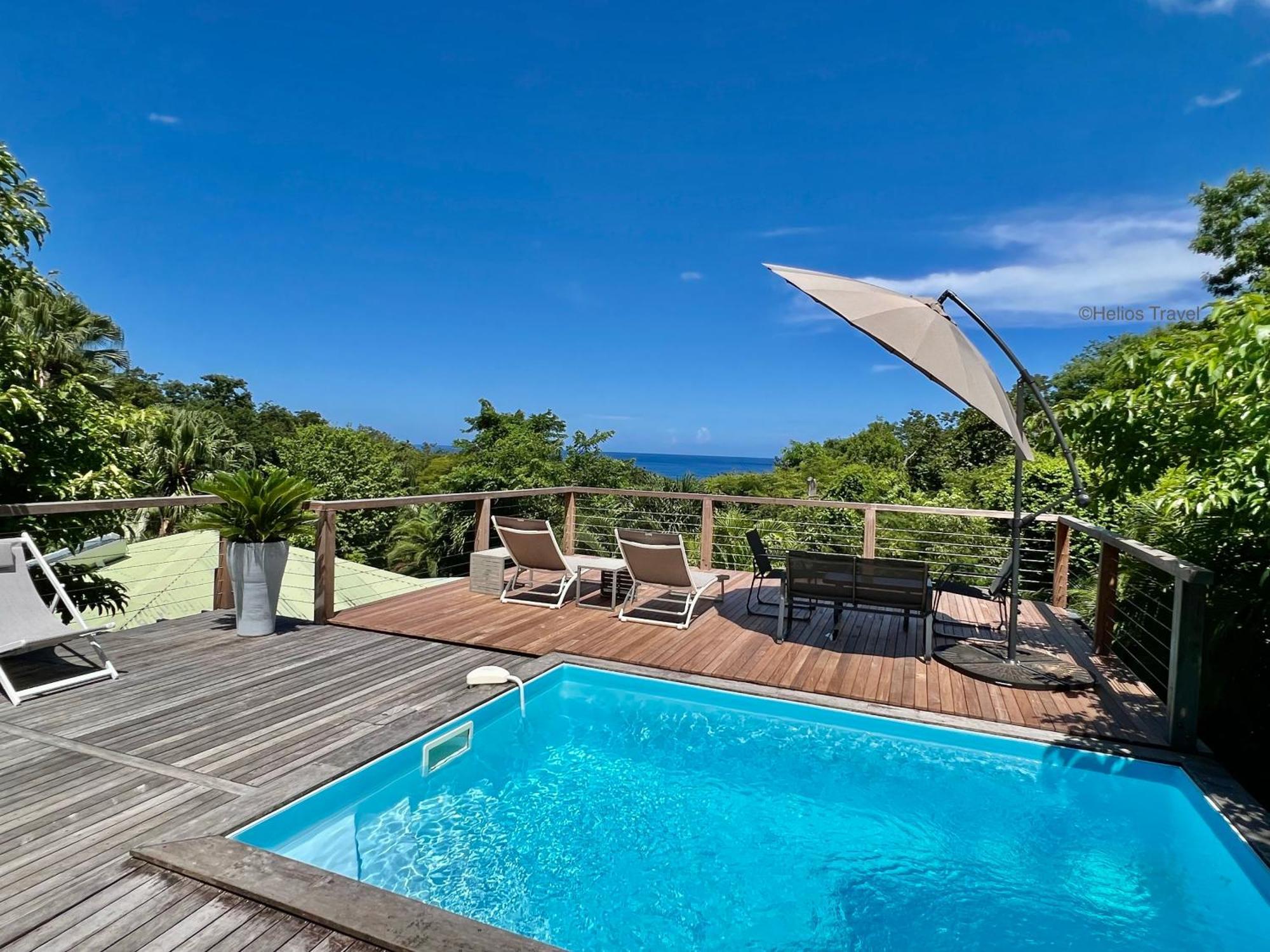 Case Coco Pointe Batterie. Piscine, Vue Mer, 4 P. Deshaies Exterior foto